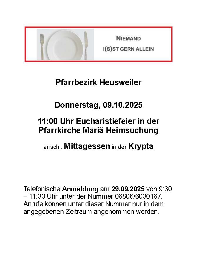 Einladung zum gemeinsamen Mittagessen in Heusweiler (c) obkhefa Einladung zum gemeinsamen Mittagessen in Heusweiler